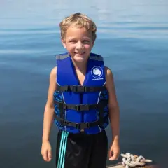 Swimline Children's USCG Approved Swimming Pool Camouflage Vinyl Life Vest - Blue - Medium