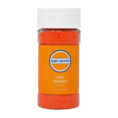 Mystic Sprinkles Only Orange Nonpareils 3.8oz Bottle