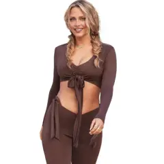 Swimsuits for All Women&rsquo;s Plus Size The '70s Tie Front Top