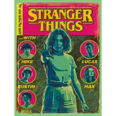 Girl's Stranger Things Vintage Comic Book Cover T-Shirt