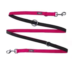 DDOXX 6.6 ft 3-Way Adjustable Airmesh Extra Small Dog Leash - Pink