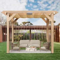 Whizmax 10&lsquo;&times;10&rsquo;/10&lsquo;&times;12&rsquo; Outdoor Pergola, Upgraded Canopy with Adjustable Roof, Metal Patio Pergola with Shade Cover for Backyard, Garden and Deck
