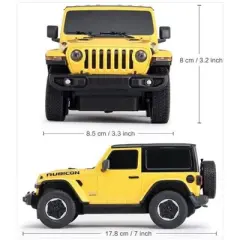 Link Ready! Set! Go! 1:24 Scale Remote Control Jeep Wrangler Toy Vehicle For Kids And Adults - Yellow
