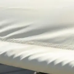 Resenkos Outdoor Double Chaise Rocking Chair, Day Bed Sun Lounger with Canopy Shade, Headrest Pillow, Armrests, Light Gray