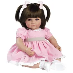 Adora Realistic Baby Doll Sweet Cheeks Toddler Doll - 20 inch, Soft CuddleMe Vinyl, Brown Hair, Blue Eyes