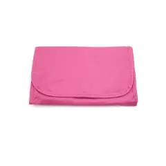 Unique Bargains Hanging Organizer 7 Pockets Cosmetic Wash Case Toiletry Storage Canvas Bag Pink