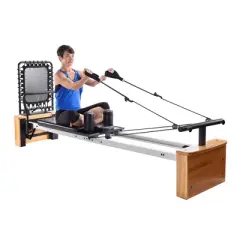 Stamina AeroPilates Pro XP557 Pilates Reformer Resistance Exercise System with Free Form Cardio Rebounder for Low Impact Home Workouts
