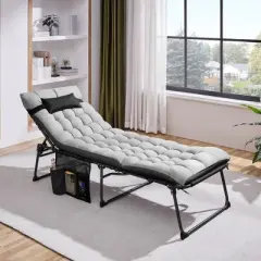 Yaheetech Folding Chair with Removable Padded Cushion and 5 Adjustable Position