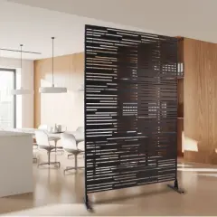 PAGED 76" H&times;48" W Balcony Privacy Screen, Fence Privacy Screen, Outdoor Privacy Screen Freestanding Balcony Privacy Screen for Lawn Garden Deck