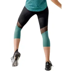 Leonisa  Mid-Rise Capri Legging with Breathable Mesh Inserts at the Knee -