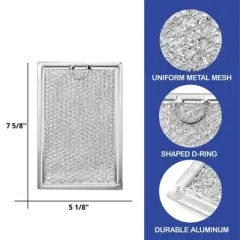 Nispira Replacement Microwave Range Hood Grease Filter Compatible With Frigidaire 5304464105, 8 Filters