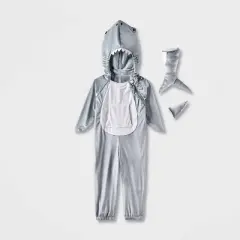 Toddler Shark Adaptive Halloween Costume Jumpsuit - Hyde and EEK! Boutique&trade; Gray