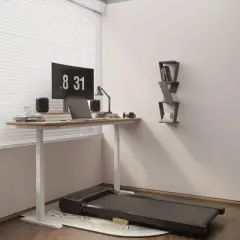 Syemin Treadmills Pad Running 2.25HP Cushioned Belt Folding Portable Treadmill Spacious Surface Under Desk Home Gym Exersice, Black, 47.2"*20.9"*4.9"