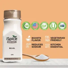 iSpice | MSG Enhancer | 8.5 oz | Gourmet Spice | Kosher | Food Grade & BPA Free Bottle