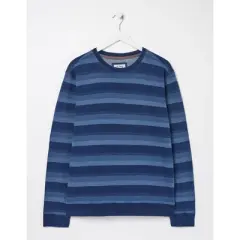 FatFace Mens Indigo Stripe Crew Sweatshirtshirt