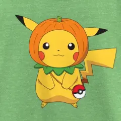 Girl's Pokemon Halloween Pumpkin Pikachu T-Shirt