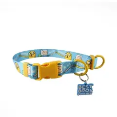 Crowded Coop, LLC Adventure Time Best Bros! Adjustable Nylon Dog Collar: Large