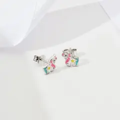 Girls' Miss Unicorn Standard Sterling Silver Earrings - In Season Jewelry