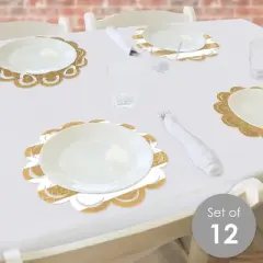 Big Dot of Happiness We Still Do - 50th Wedding Anniversary - Anniversary Party Round Table Decorations - Paper Chargers - Place Setting For 12