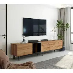 NicBex TV Stand Modern TV Stand Entertainment Center with Large Storage Cabinet for 80'' TV for Living Room, Bedroom