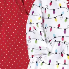 Hudson Baby Infant and Toddler Girl Long-Sleeve Cotton Dresses 2pk, Christmas Lights