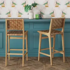 Ceylon Woven and Wood Barstool - Threshold&trade;
