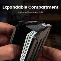 Warmounts Men Slim RFID Wallet in Carbon Fiber & Aluminum - Stylish, Secure & Perfect Valentine's Gift