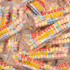 Stretchable Hard Candy BraceletsFuntasty Candy Bracelets - 21-Ounce Bag (40 Count) Party Favors - Fruit Flavors, Individually Wrapped, Stretchable