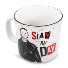 Silver Buffalo Halloween II "Slay All Day" Ceramic Camper Mug | Holds 20 Ounces
