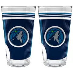 NBA Minnesota Timberwolves 2pc Pint Glass Set