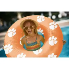 NCAA Clemson Tigers 48" Inflatable Pool Float: PVC Water Float, 330 lbs Capacity