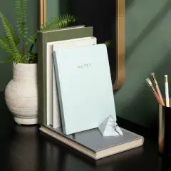 College Ruled Journal 7.75"x5.5" Faux Leather Sage - Threshold&trade;: Lined Notebook, Hard Cover, 120 Pages, Acid-Free Paper