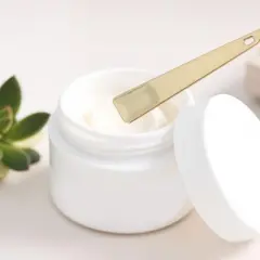 Unique Bargains Hangable Trapezoid Shape Mini Makeup Cosmetic Spoon 2 Pcs