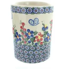 Blue Rose Polish Pottery 382 Vena Utensil Jar