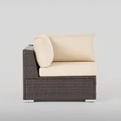 Santa Rosa 8pc Wicker Sectional Sofa Set - Brown/Beige - Christopher Knight Home