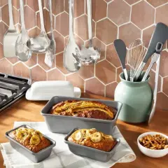 2pk Nonstick Mini Loaf Pan Gray - Figmint&trade;