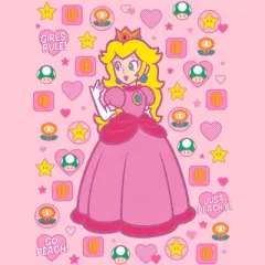 Girl's Nintendo Princess Peach Girls Rule T-Shirt