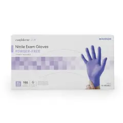McKesson Confiderm 3.0 Disposable Nitrile Exam Glove Standard Cuff Length X-LARGE 14-6N38EC 1000 per Case