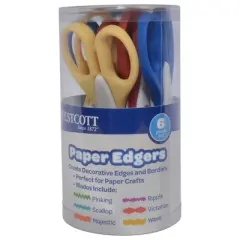 Westcott&reg; Paper Edgers Scissors, Set of 6