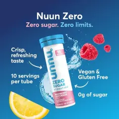 Nuun Zero Sugar Hydration Electrolyte Tablet Raspberry Lemonade, 10 Ct