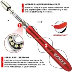 RDX Sports Jump Rope Non Slip Aluminum Handles, 10.3FT Tangle-Free 2 Adjustable Steel Cables Speed Rope, Fitness Exercise Weight Loss