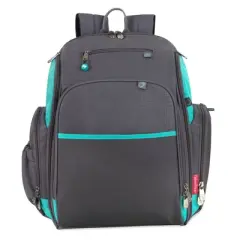 Fisher-Price Kaden Backpack Diaper Bag - Aqua/Gray