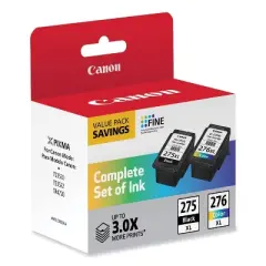 Canon PG-275XL/CL-276XL Ink Cartridge 2pk - Black/Tri-Color: Standard Yield Printer Ink