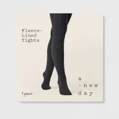 Women's Cable Fleece Lined Tights - A New Day&trade;