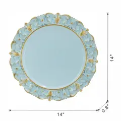JUJABU Round Plastic Charger Plate