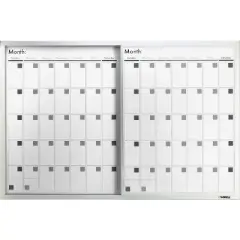 Lorell - Magnetic - Dry-Erase Calendar Board - Magnetic - Frost Surface - 36 in. (3 ft) x 24 in. (2 ft) - 1 Each