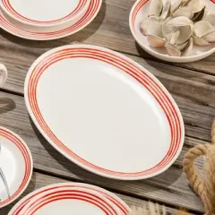 Certified International Oval Platter Dockside Red