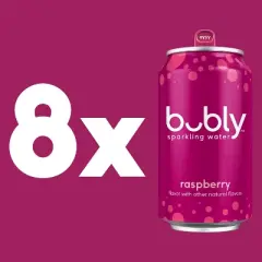 bubly Raspberry Sparkling Water - 8pk/12 fl oz Cans