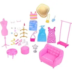 Barbie Doll and Fashion Set, Clothes with Closet Accessories (Target Exclusive)