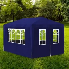 vidaXL Party Tent Blue Polyethylene 9.8 x 13.1 ft UV-resistant materials